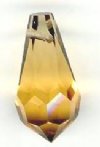 1 9x18mm Preciosa Light Colorado Topaz Round Cut Drop